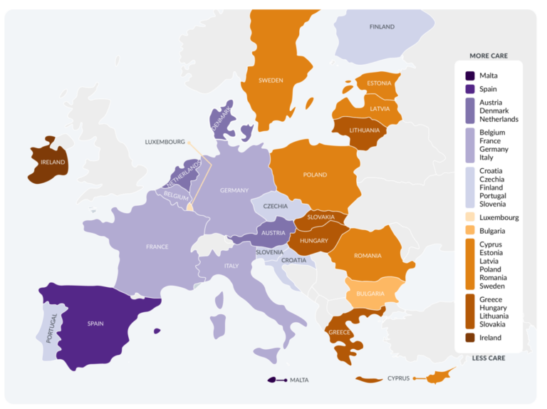 Detail of TGEU's Trans Health Map 2022