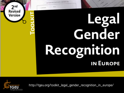 Legal Gender Recognition in Europe Toolkit - 2nd revised version' cover