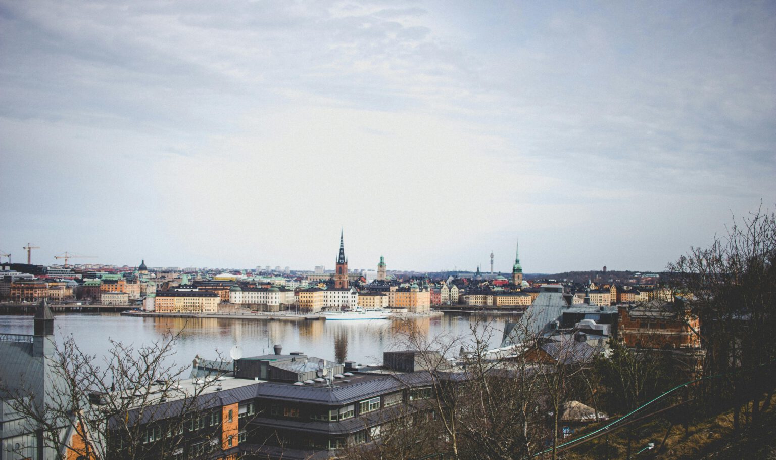 Buildings viewed from body of water, Stockholm, Sweden